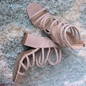 Brand New w/ box strapped block sandal heels